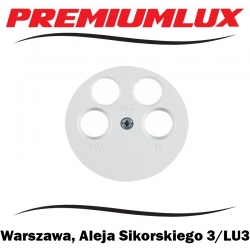 Berker R.1 R.3 R.8 płytka gniazda RTV 2 x SAT biały Warszawa Aleja Sikorskiego 3 LU3 Bartycka